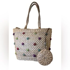 Vintage Handcrafted Tote Bag
It measures 15 inches wide and 11 in